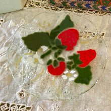 Load image into Gallery viewer, Artist Made Little Fused Glass Strawberry Dish
