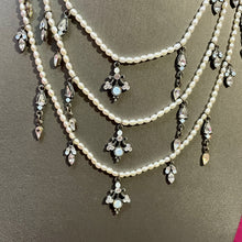 Load image into Gallery viewer, Freshwater Seed Pearl Edwardian Style Yoni Necklace
