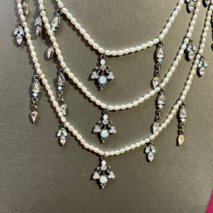 Freshwater Seed Pearl Edwardian Style Yoni Necklace
