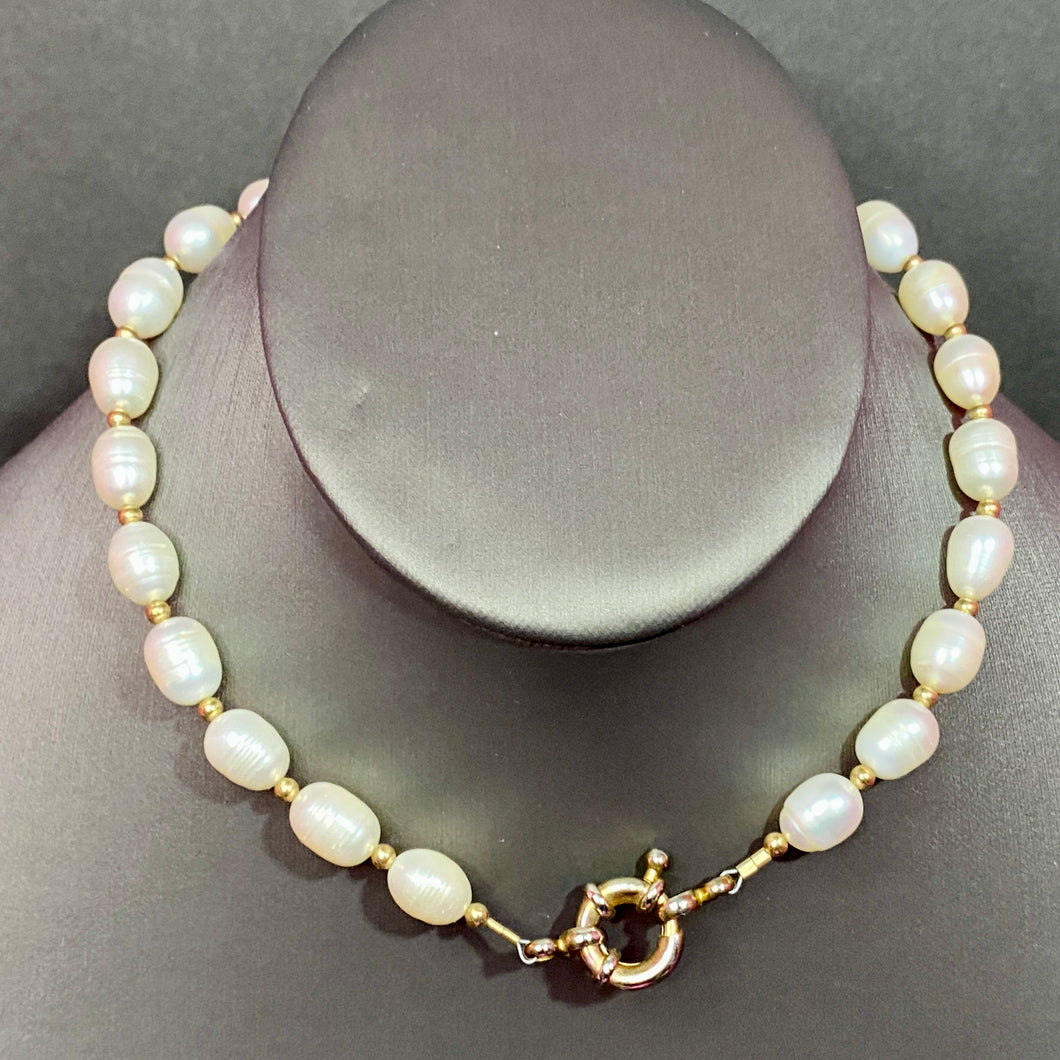Huge 11 mm Baroque Pearl Necklace