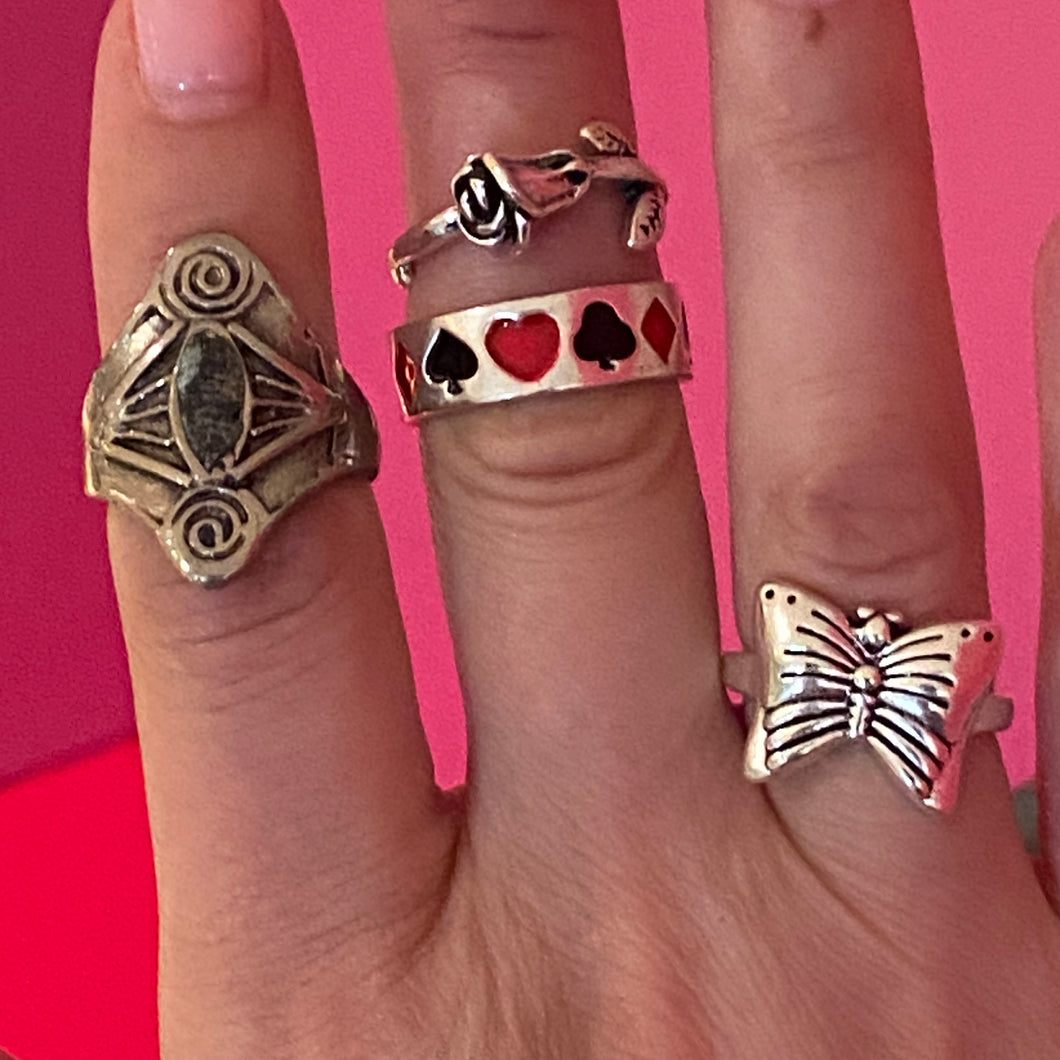 Group Of 4 Rings Butterfly