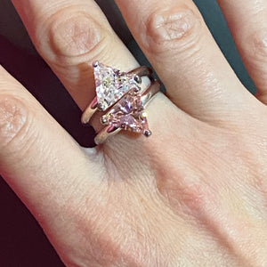 Keeping Them Together SS CZ Trillion Rings
