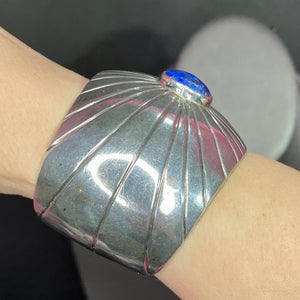Sterling Lapis Cuff  Edgar Vet Fund