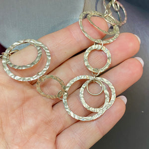 Unusual Free Flowing Sterling Geo Necklace