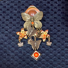 Load image into Gallery viewer, Signed Enamel Butterfly Pin
