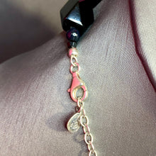Load image into Gallery viewer, Sterling Huge Onyx Geo Bead Necklace
