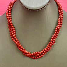 Load image into Gallery viewer, Signed Ciner Orange Bead Necklace
