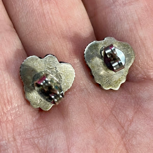 Old Sterling  Turquoise Earrings