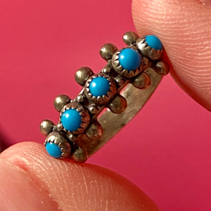 SS Older Turquoise Band Ring