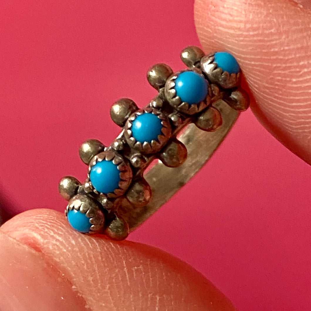 SS Older Turquoise Band Ring