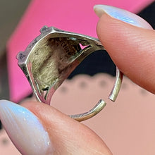 Load image into Gallery viewer, SS Turquoise Horse Shoe Ring Size 8.5
