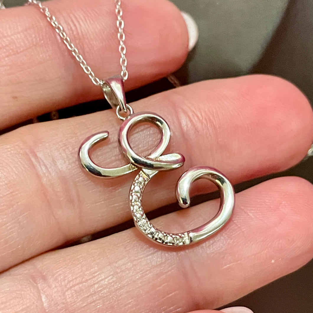 SS Diamond Pendant Necklace