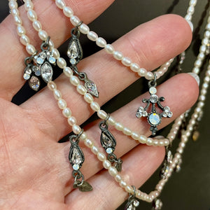 Freshwater Seed Pearl Edwardian Style Yoni Necklace
