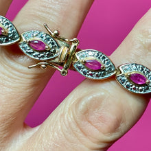 Load image into Gallery viewer, Ruby SS Gold Vermeil Bracelet Ross Simons
