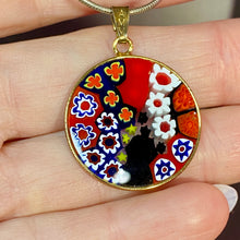Load image into Gallery viewer, Sterling Vermeil Murano Pendant &amp; Chain
