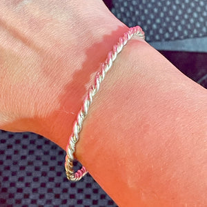 SS Twisted Bangle Bracelet