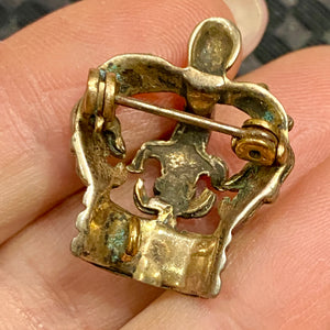 ❤️ Sterling Gold Wash Crown Pin