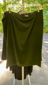 Forest Green Travel Cashmere Skirt Rena Lang