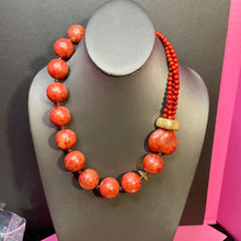 Load image into Gallery viewer, Gold Over Sterling Artist Made Stone Necklace
