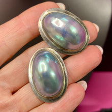 Load image into Gallery viewer, Sterling Shell Pearl Signed Earrings
