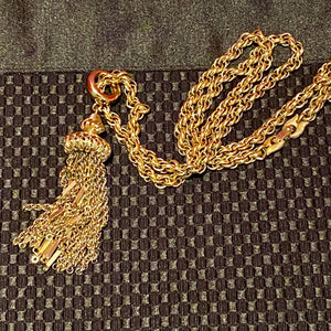 Monet Tassel Necklace From Designer Estate