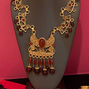 Egyptian Revival Carnelian Neck Piece