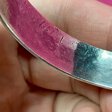 Load image into Gallery viewer, SS Heavy Inlaid Cuff Bracelet Signed
