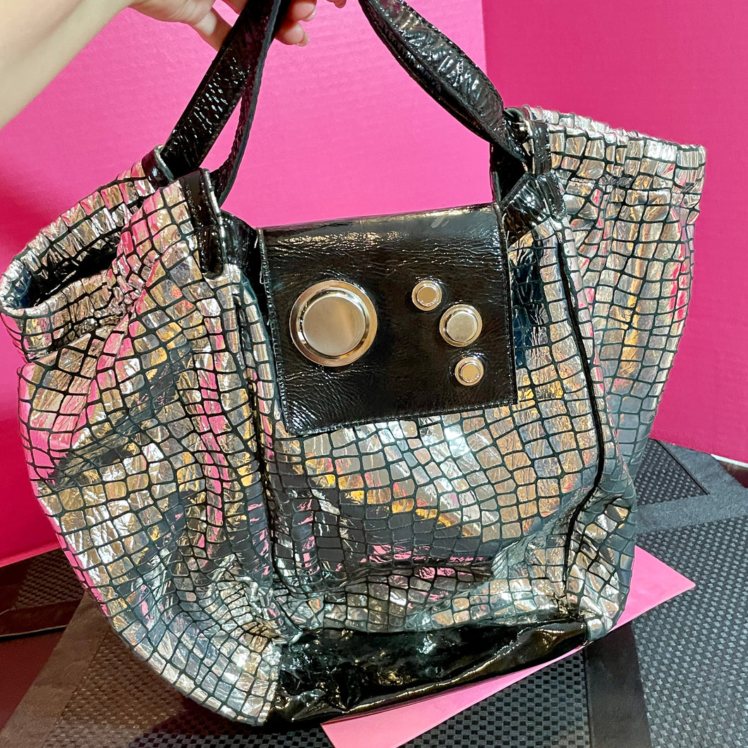 Dawn’s Fave Gustto Bright Silver Bag