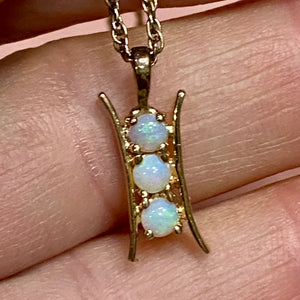 ❤️ Sterling Vermeil Opal Necklace