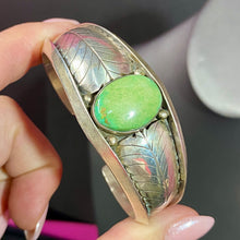 Load image into Gallery viewer, Sterling T Billie Navajo Silversmith Turquoise Cuff
