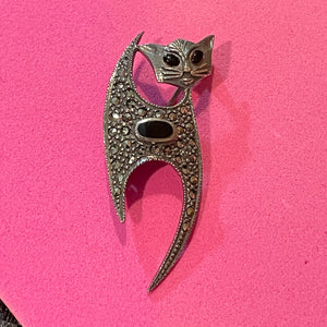 SS Marcasite Cat Pin