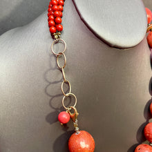 Load image into Gallery viewer, Gold Over Sterling Artist Made Stone Necklace
