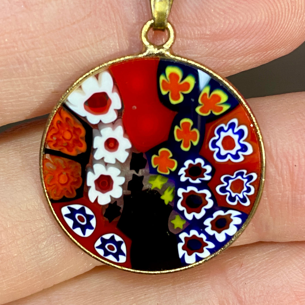 Sterling Vermeil Murano Pendant & Chain