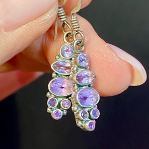 Sterling Amethyst Drop Earrings