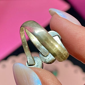 SS Turquoise Coral Ring Size 8