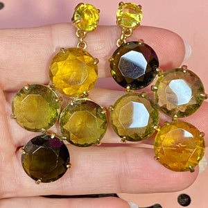 Asymetrical Crystal Chandelier Earrings