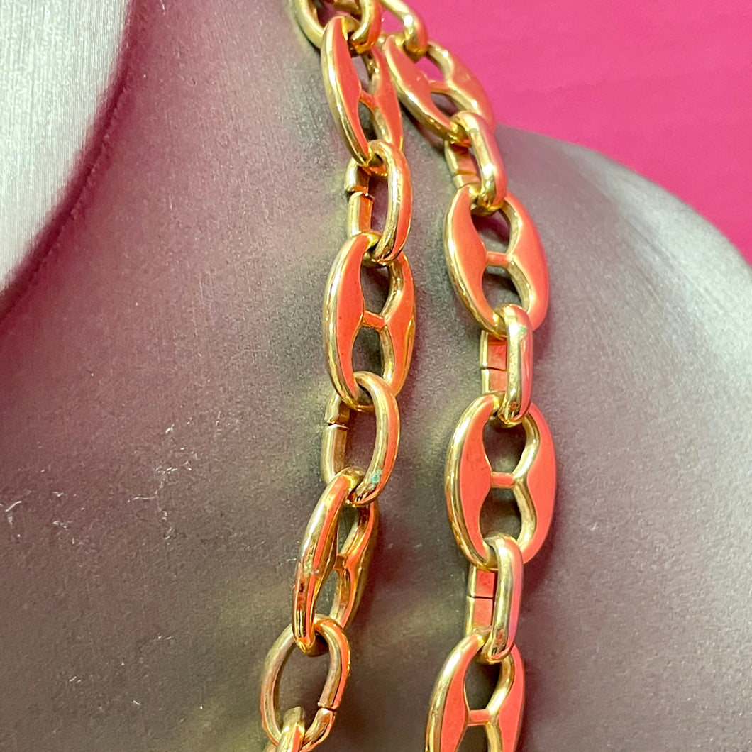 Long High Quality Mariner Link Necklace