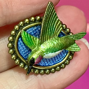 3D Enameled Bird Pin