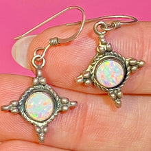 Load image into Gallery viewer, Sterling Lab Opal Earrings
