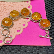 Load image into Gallery viewer, Huge Amber Sterling Bracelet
