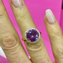 Load image into Gallery viewer, 14K Amethyst Diamond Ring
