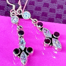 Load image into Gallery viewer, Sterling Gemstone Drop Earrings
