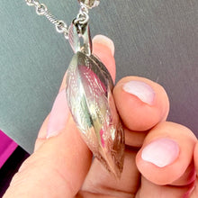 Load image into Gallery viewer, Sterling Large Etched Puffy Heart Pendant
