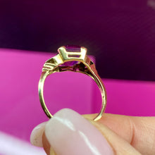 Load image into Gallery viewer, 14K Art Deco Purple Sapphire Ring
