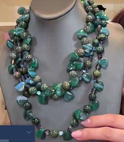 Helen P -Zoazite Multistrand Necklace